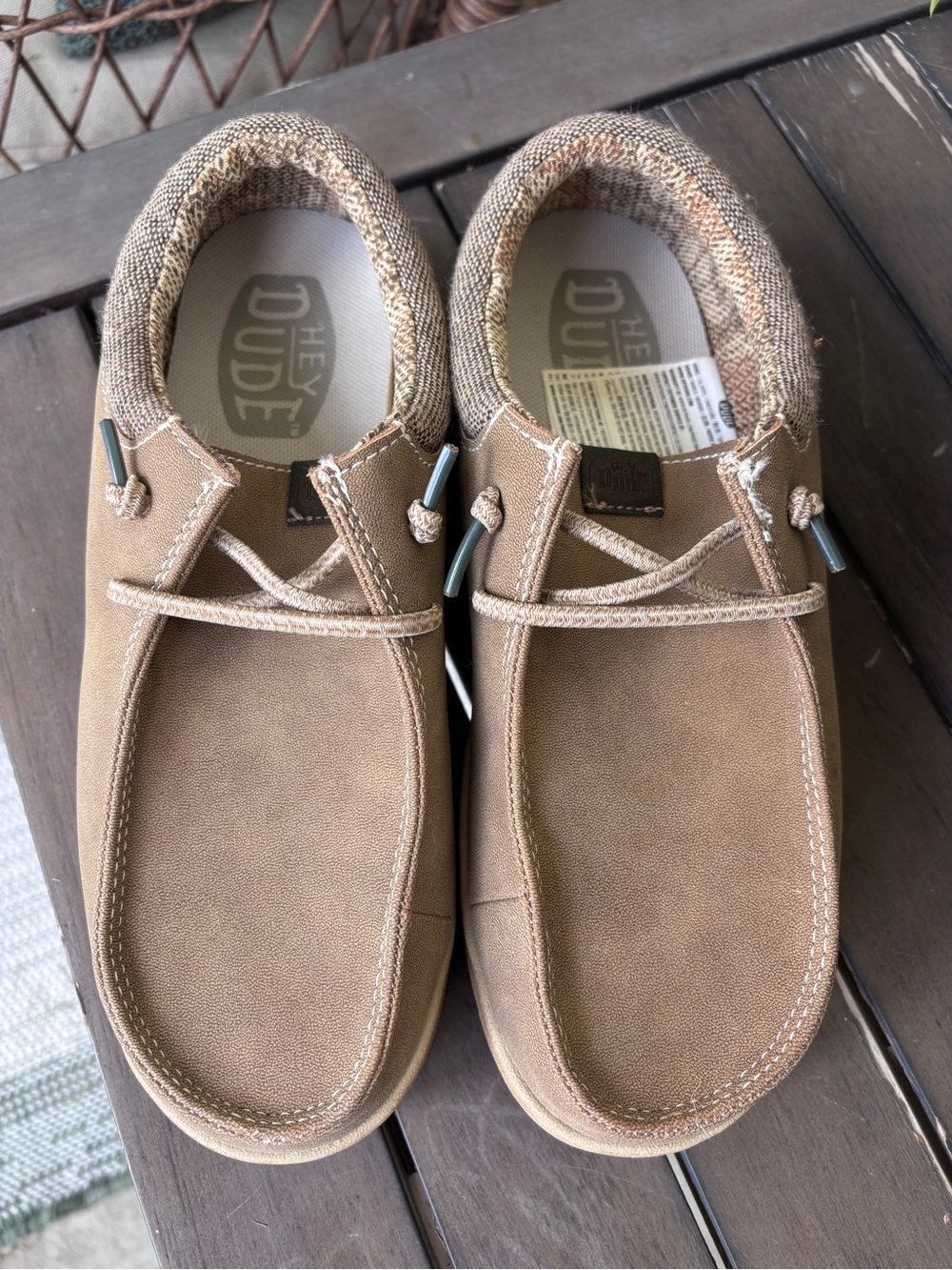 Hey Dude Kids Tan/Brown Slip-On Loafers